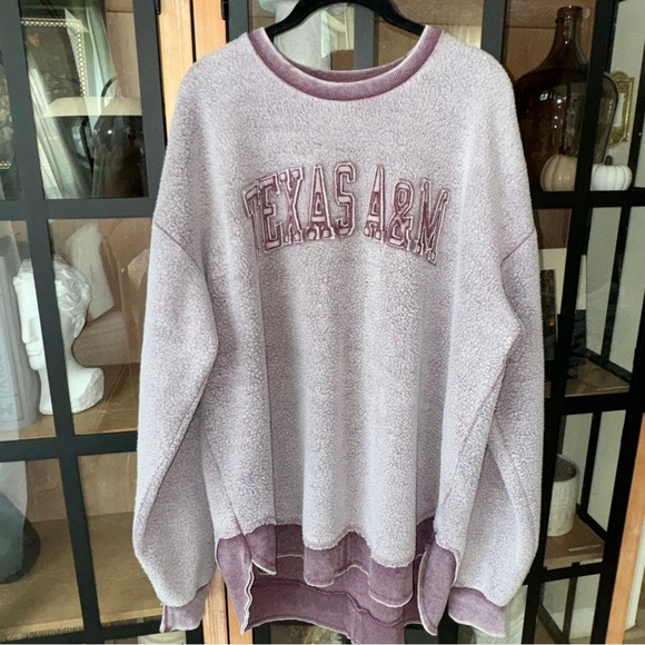 Texas A&M crewneck Maroon Aggies Ponchoville Pullover Sweatshirt embroidered - Picture 8 of 8